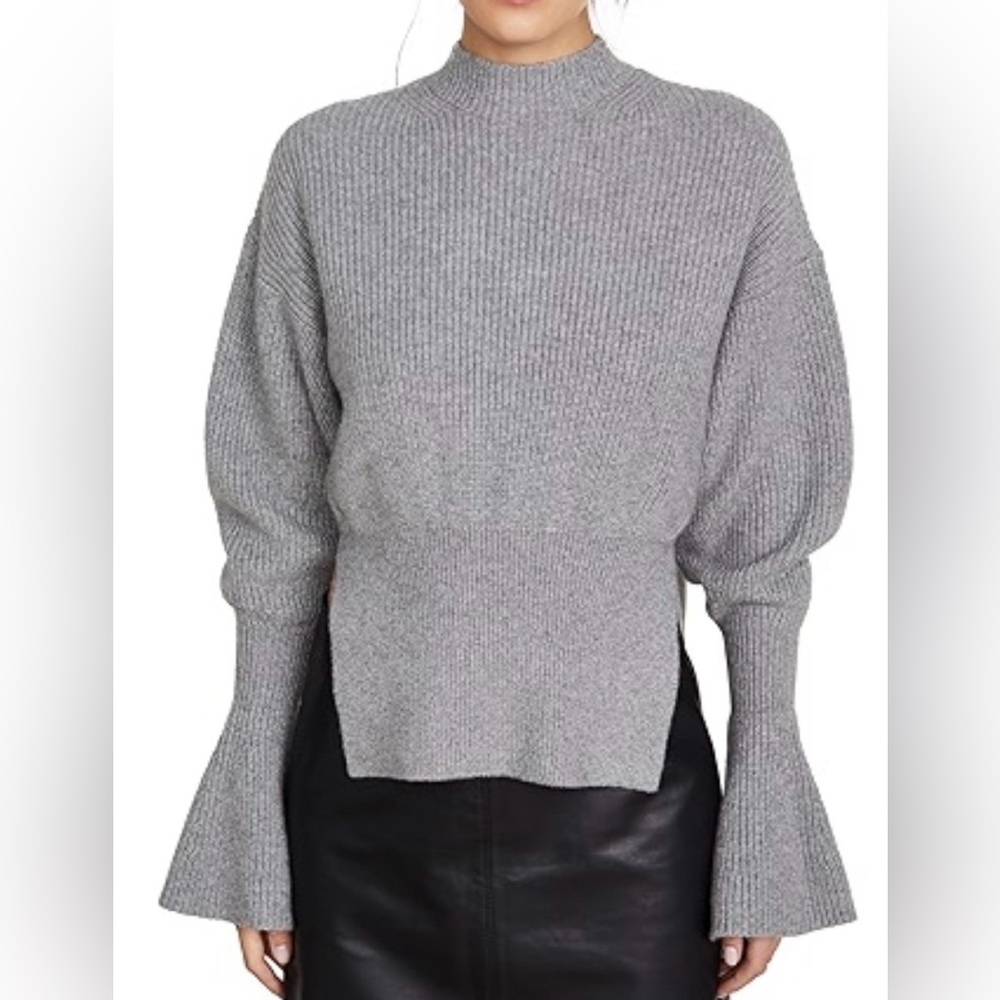 Alexander Wang Gray Mock Neck Sweater